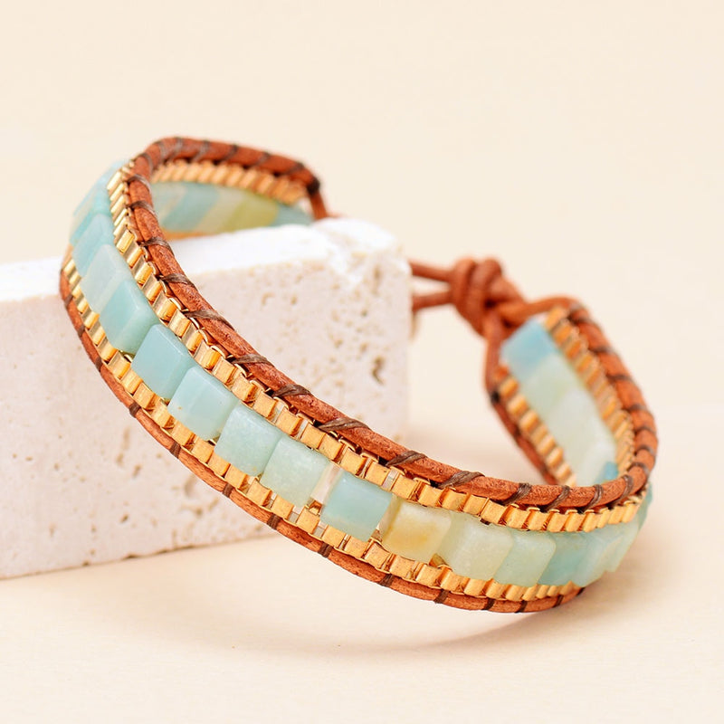 Amazonite Cuff Bracelet - Allora Jade