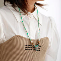 'Nyiwarri' Agate and Jasper Heart, OM Pendant Necklace | Allora Jade