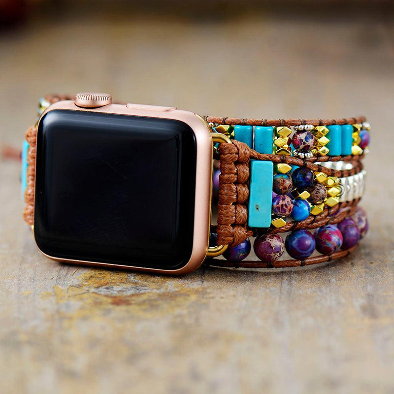 Boho Apple Watch Band Jasper Stone